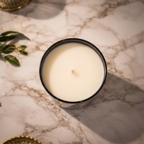 Open candle top view
